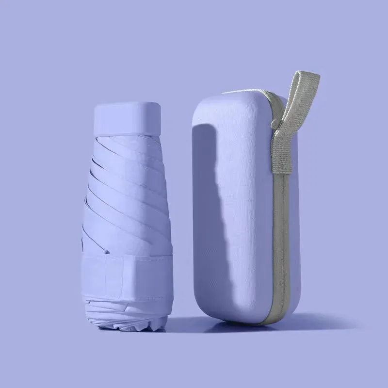 ☀️☔ Mini Capsule Umbrella – Ultra-Portable, Rainproof & Sun Protective for Travel & Everyday Use! 🌦️✨