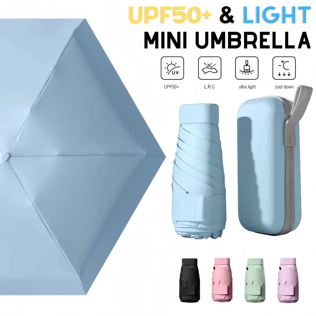 ☀️☔ Mini Capsule Umbrella – Ultra-Portable, Rainproof & Sun Protective for Travel & Everyday Use! 🌦️✨