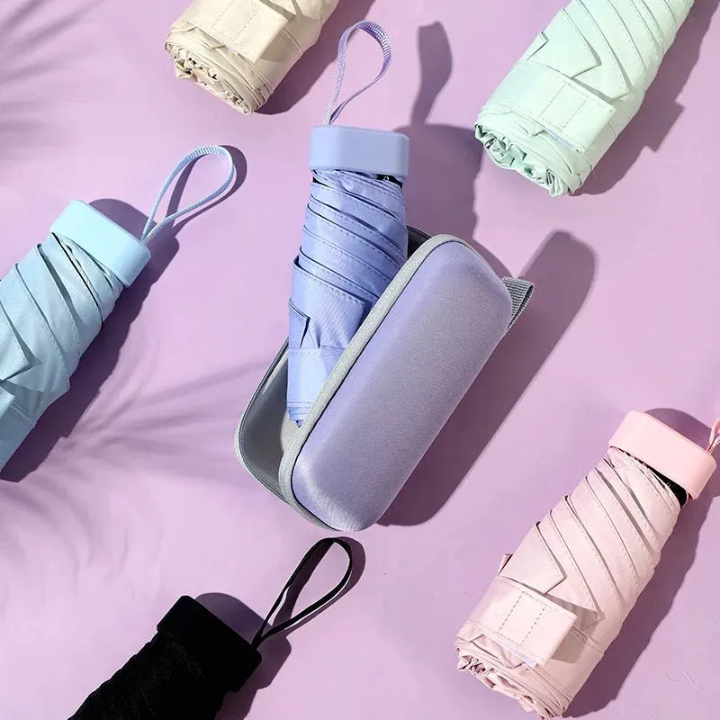 ☀️☔ Mini Capsule Umbrella – Ultra-Portable, Rainproof & Sun Protective for Travel & Everyday Use! 🌦️✨