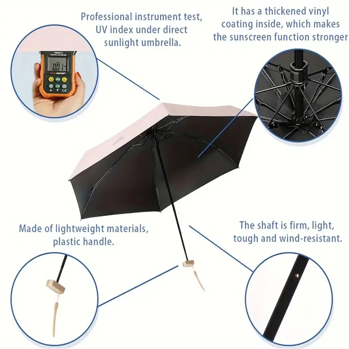 ☀️☔ Mini Pocket Folding Umbrella – Ultra-Light, UV Protective & Waterproof for Travel & Daily Use! 🌦️✨