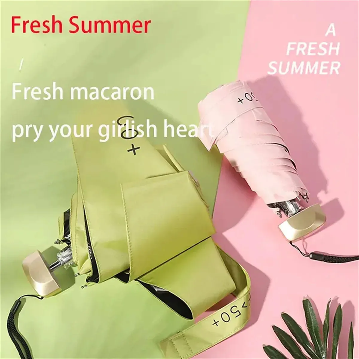 ☀️☔ Mini Pocket Folding Umbrella – Ultra-Light, UV Protective & Waterproof for Travel & Daily Use! 🌦️✨