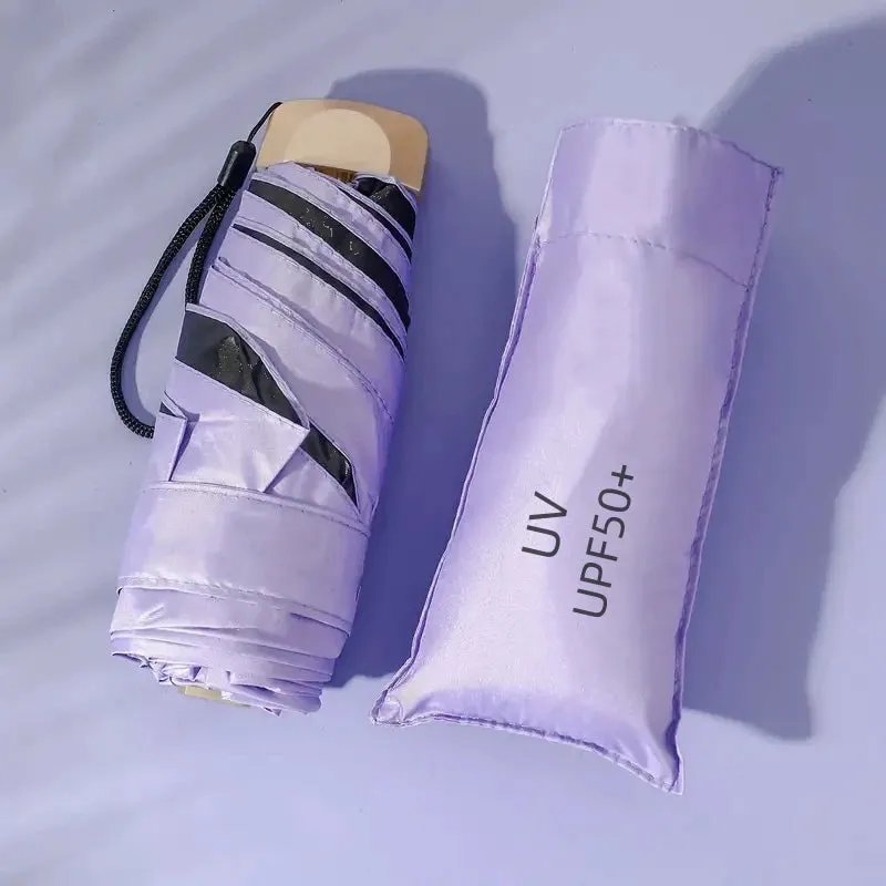 ☀️☔ Mini Pocket Folding Umbrella – Ultra-Light, UV Protective & Waterproof for Travel & Everyday Use! 🌦️✨