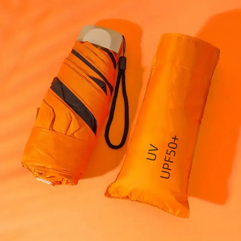 ☀️☔ Mini Pocket Folding Umbrella – Ultra-Light, UV Protective & Waterproof for Travel & Everyday Use! 🌦️✨