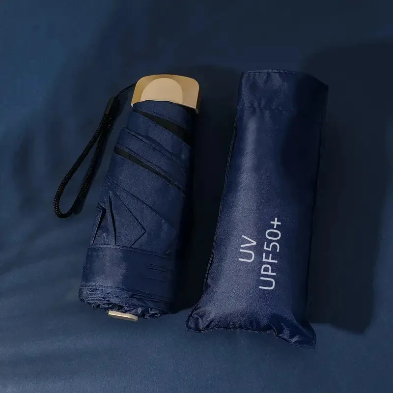 ☀️☔ Mini Pocket Folding Umbrella – Ultra-Light, UV Protective & Waterproof for Travel & Everyday Use! 🌦️✨