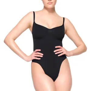 🖤 NIB! SKIMS Seamless Sculpt Thong Black Bodysuit