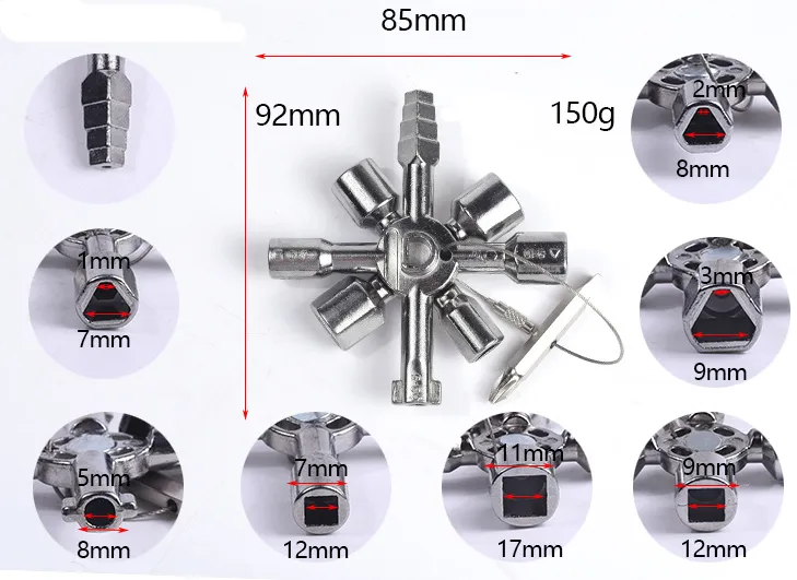 10 in 1 Multifunctional Cross Switch Wrench
