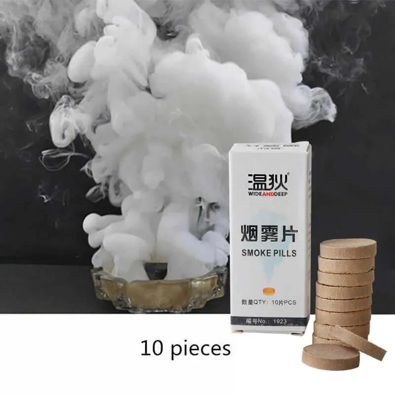 10pcs White Smoke Pills Halloween Decoration photography Prop background Fog