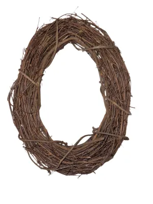 14" Oval Grapevine Wreaths  (limit 5 per order in any combination)