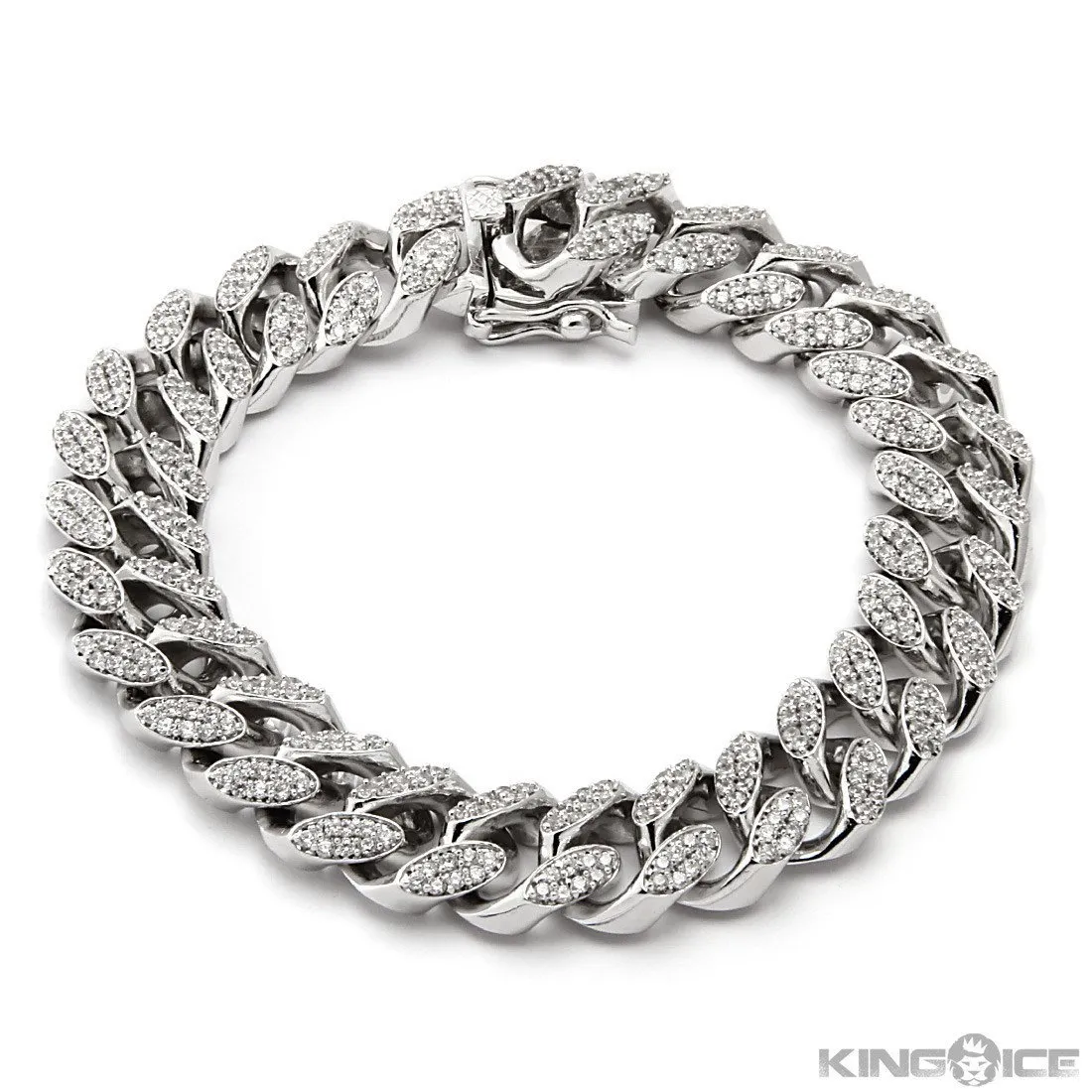 15mm Classic Iced Miami Cuban Bracelet