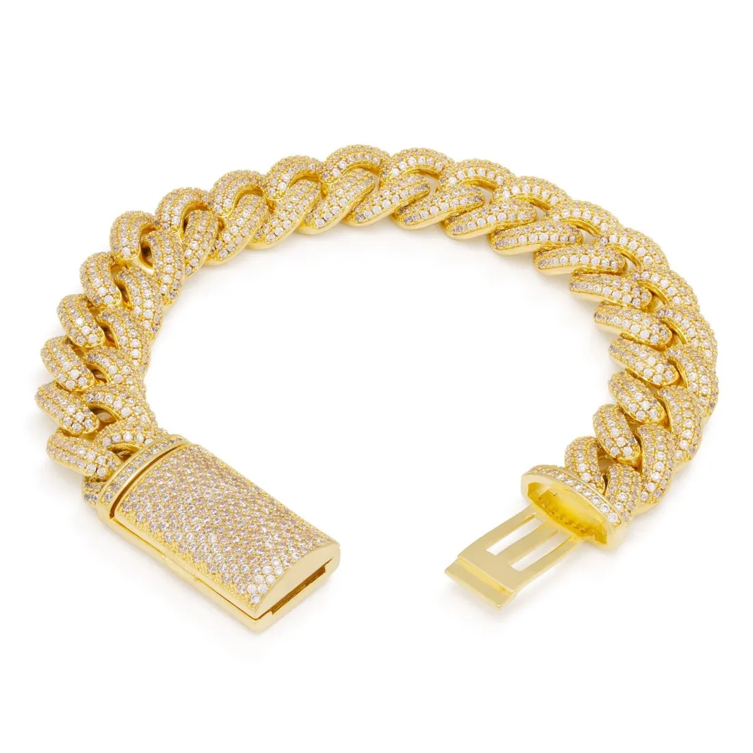15mm Classic Iced Miami Cuban Bracelet