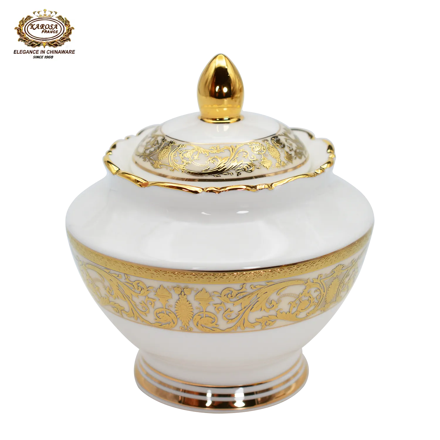 17 PCS Embossed Gold Porcelain Tea Set Luxury Style Bone China Tea Cup Set