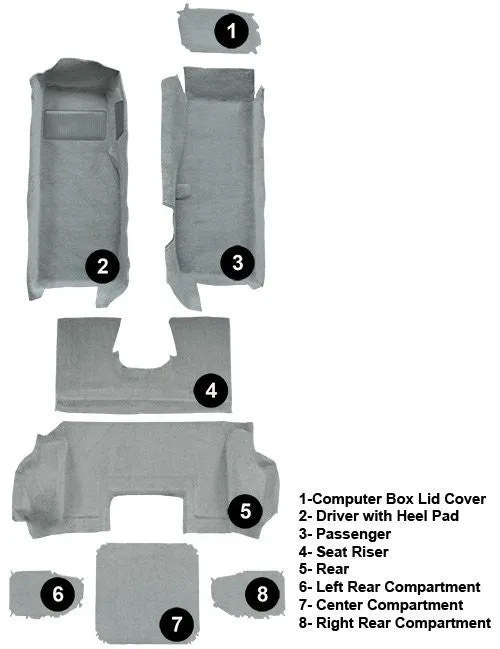 1998-2000 Chevrolet Corvette Convertible Flooring [Complete]