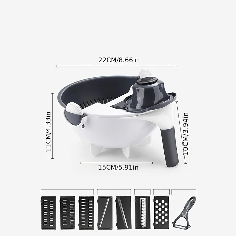 1pc Multifunctional Cutting and Draining Basket for Kitchen Vegetables