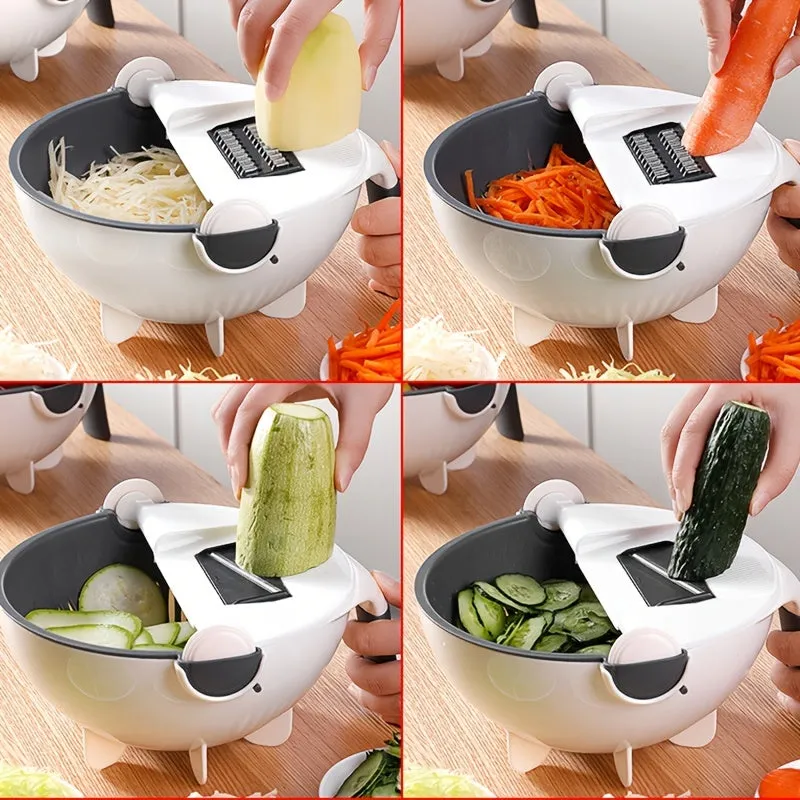 1pc Multifunctional Cutting and Draining Basket for Kitchen Vegetables