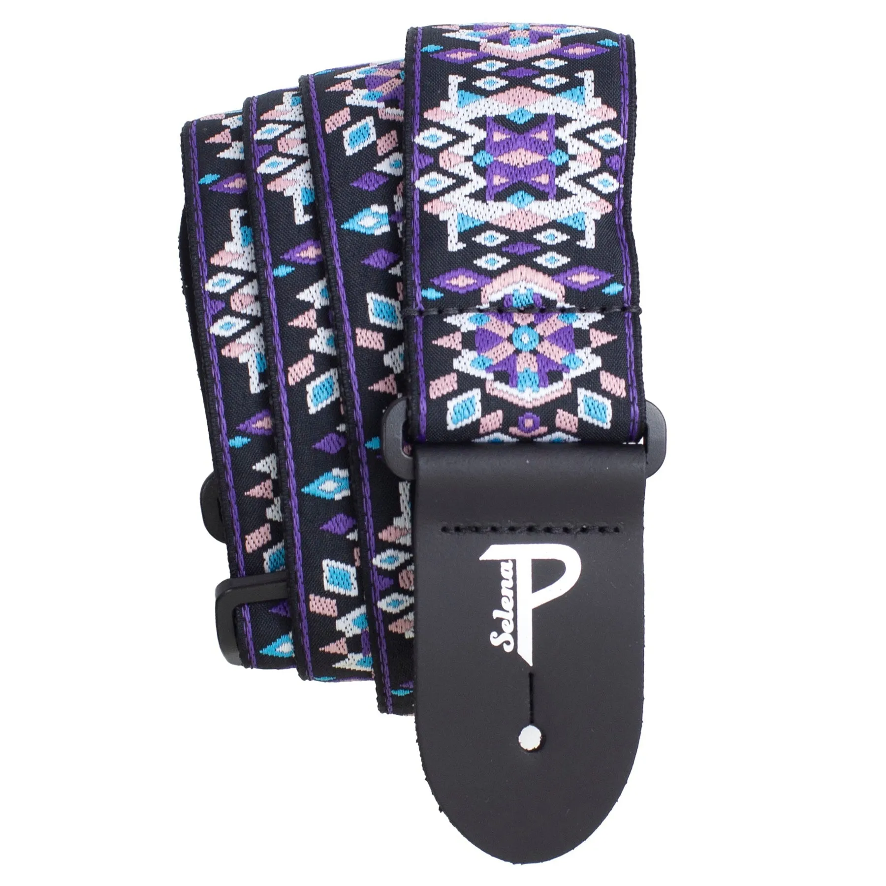 2″ TWS-7649 HOPE COLLECTION JALISCO AMETHYST JACQUARD GUITAR STRAP