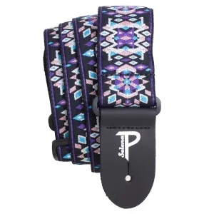 2″ TWS-7649 HOPE COLLECTION JALISCO AMETHYST JACQUARD GUITAR STRAP