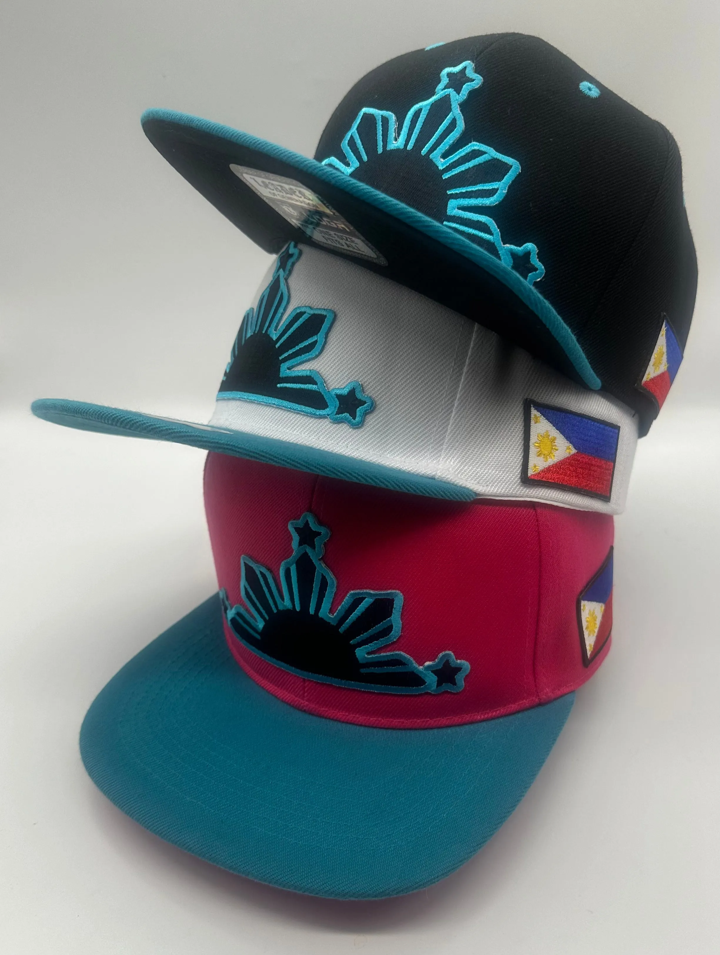 3 Stars and Sun Teal Philippines Flag hat