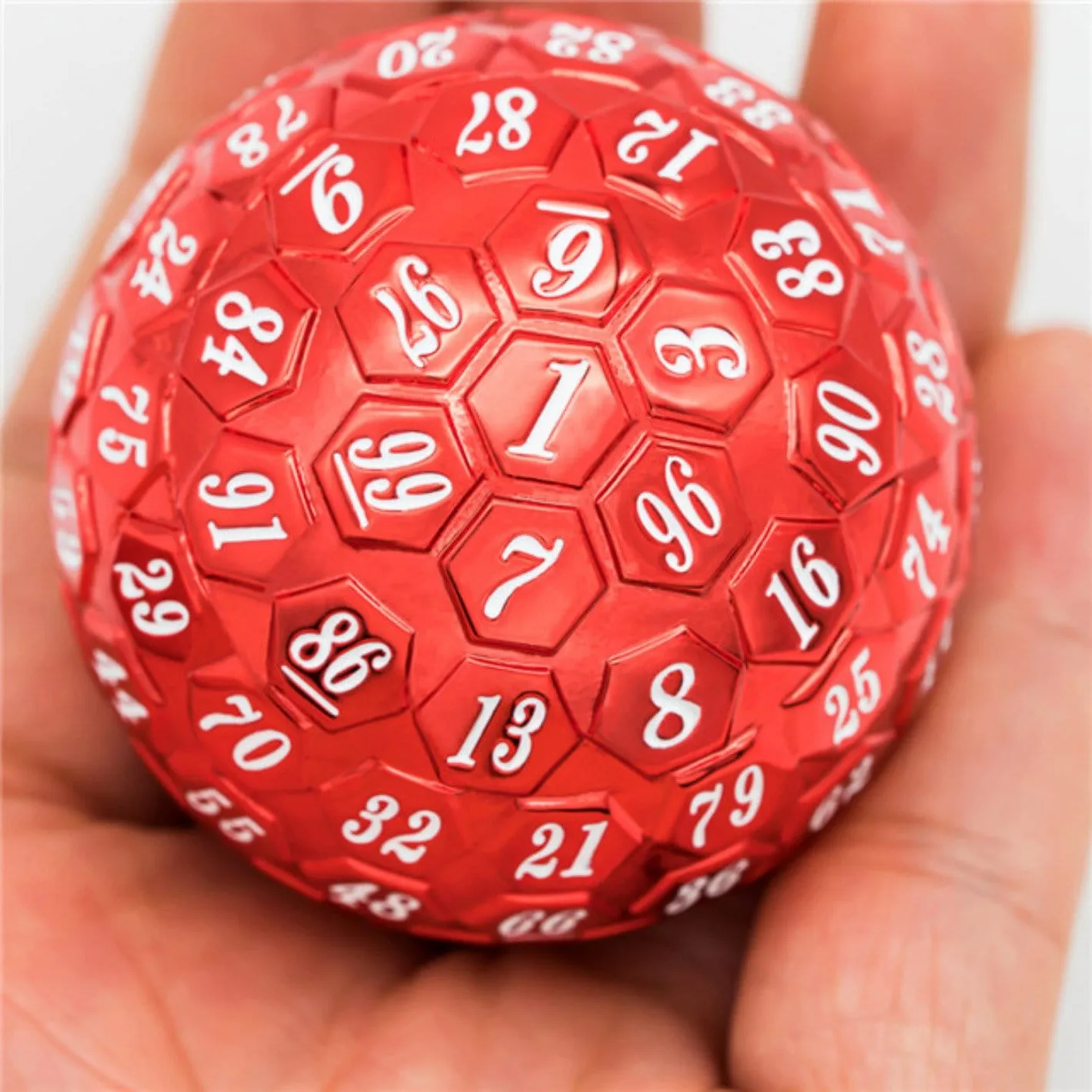 45mm Metal D100 - Red with White Font