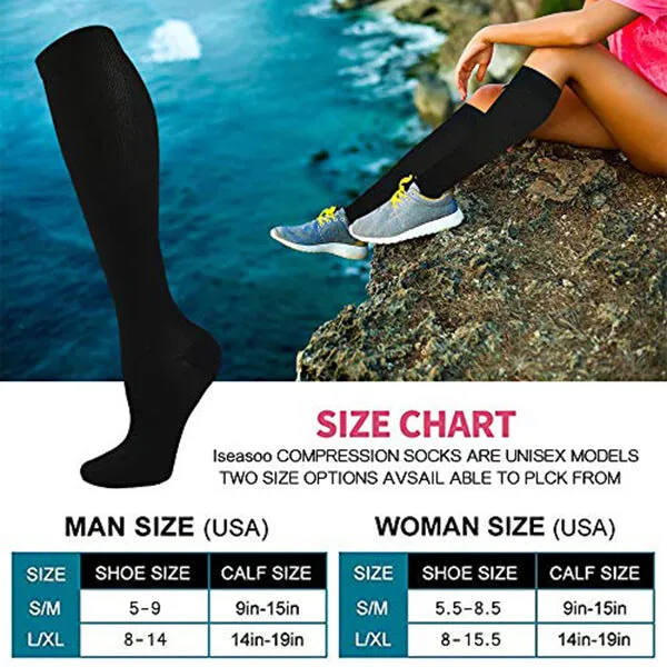 8-Pairs Copper Compression Socks 15-20 MMhg for Man and Woman | ACTINPUT