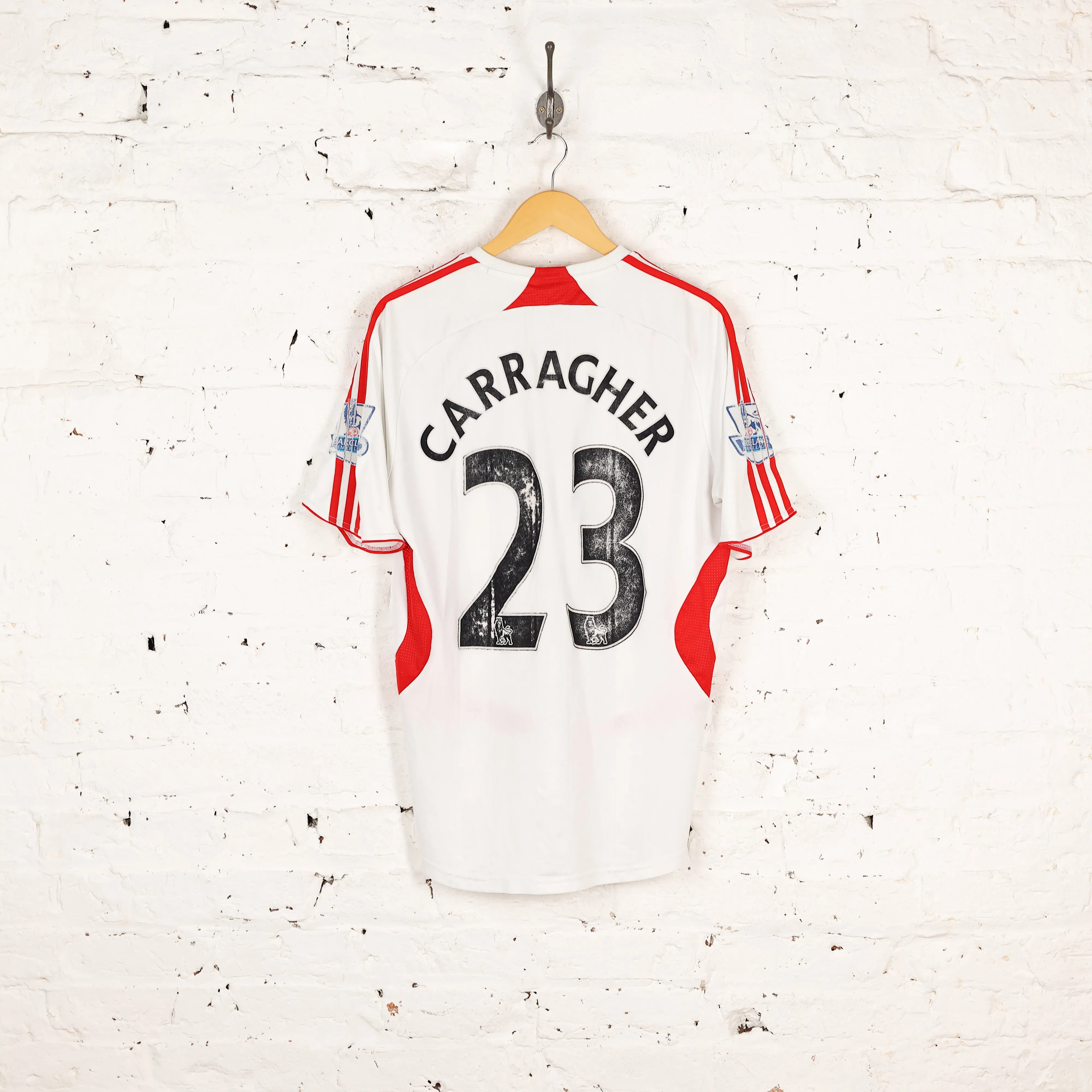 Adidas Liverpool 2007 Carragher Away Football Shirt - White - M