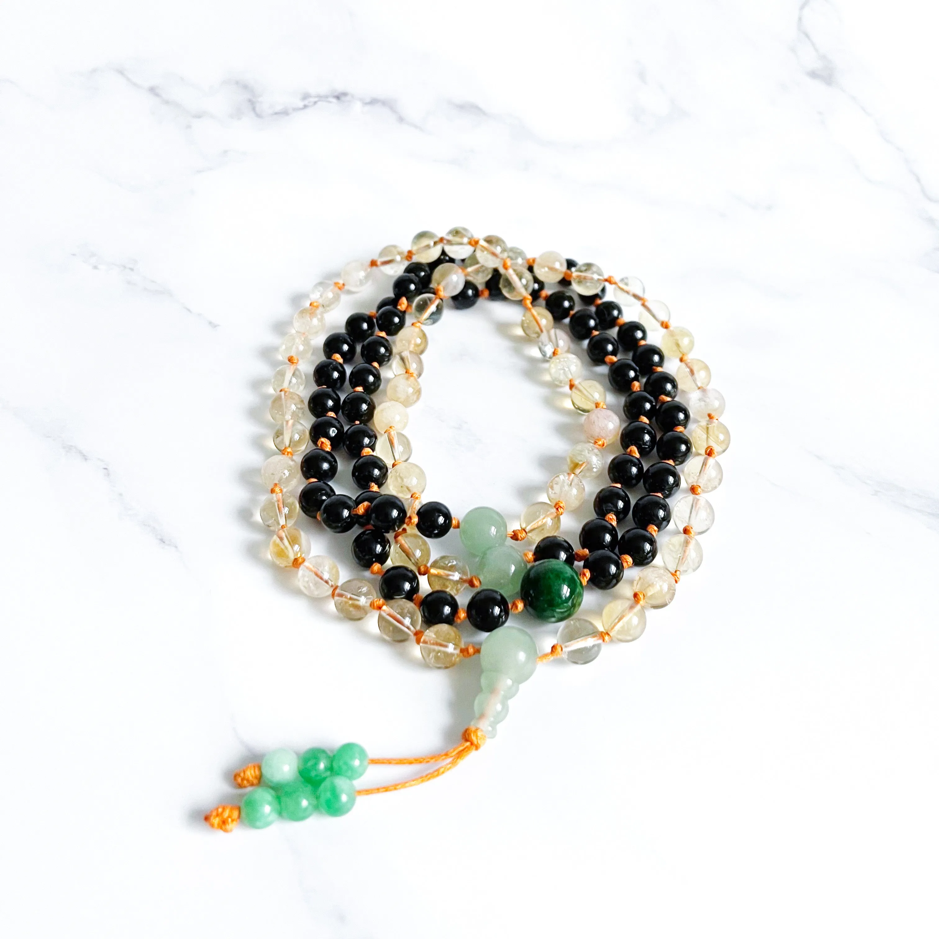 Adjustable 108 Mala Beads - Prosperity