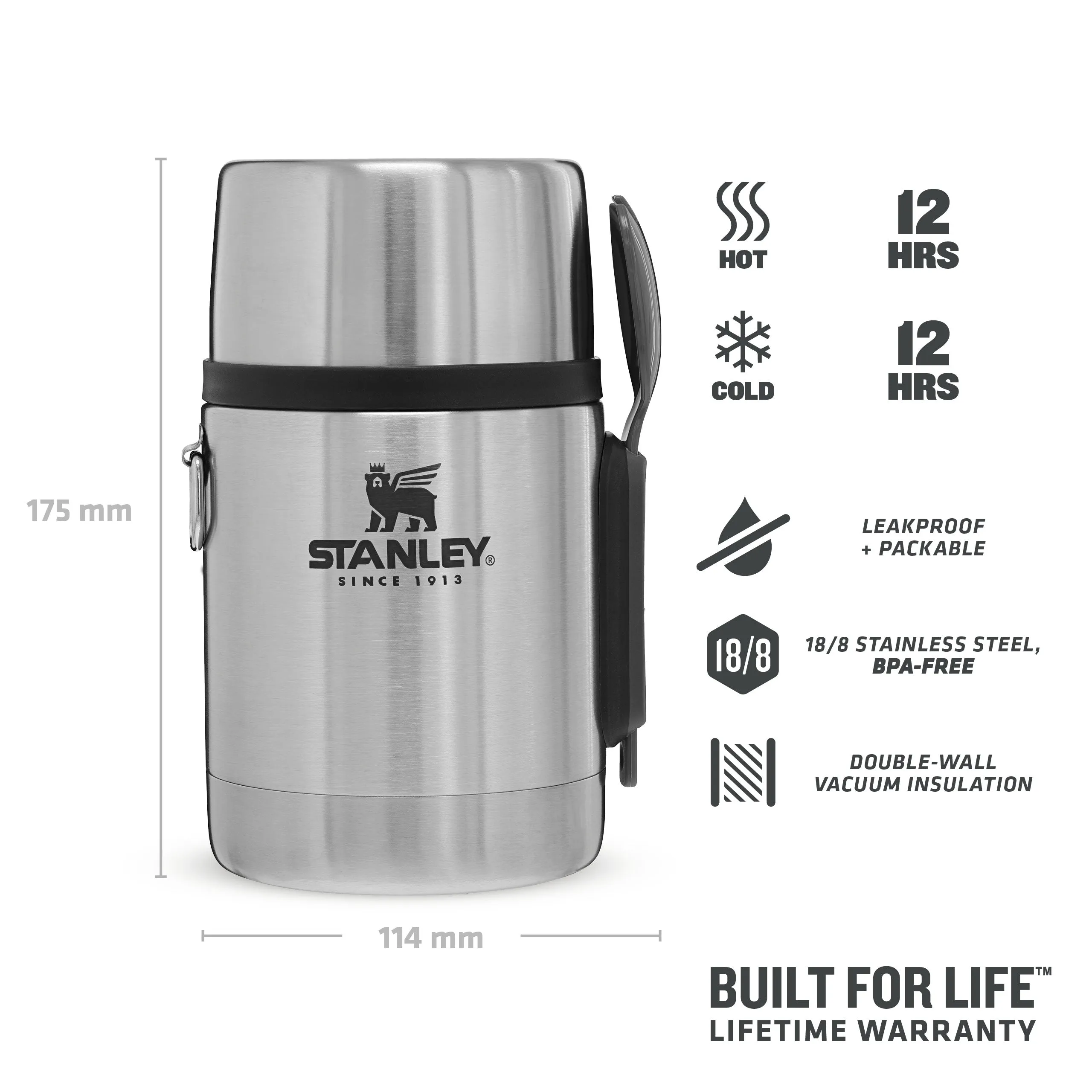 Adventure Stainless Steel All-in-One Food Jar | 0.53L