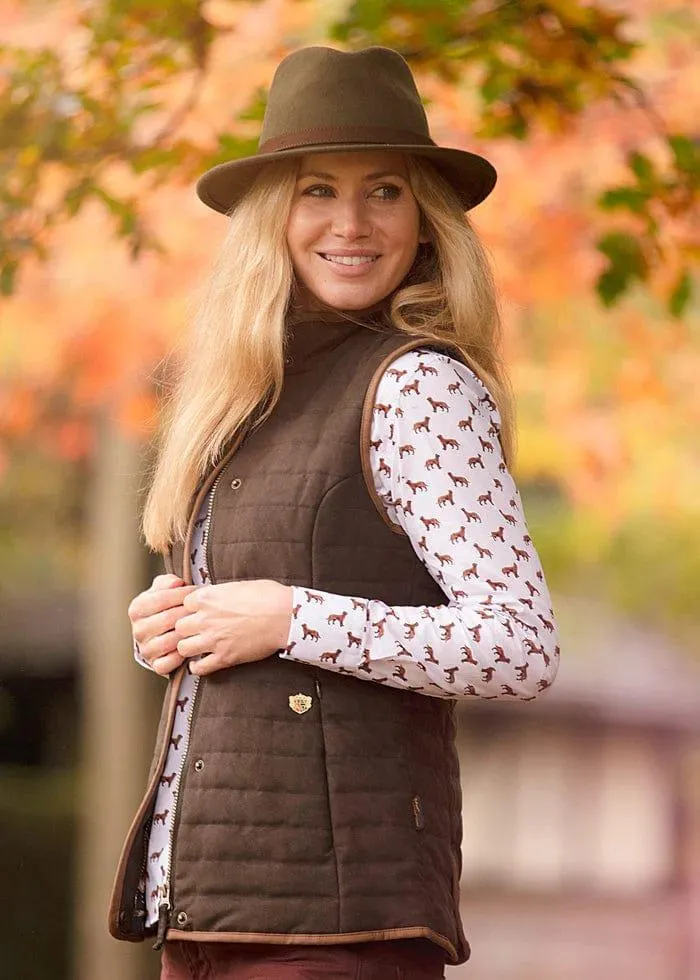 Alan Paine Women's Felwell Quilted Waistcoat Wren