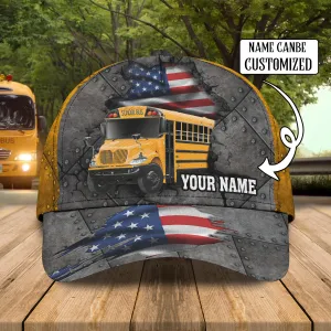 America Bus Driver - Personalized Name Cap