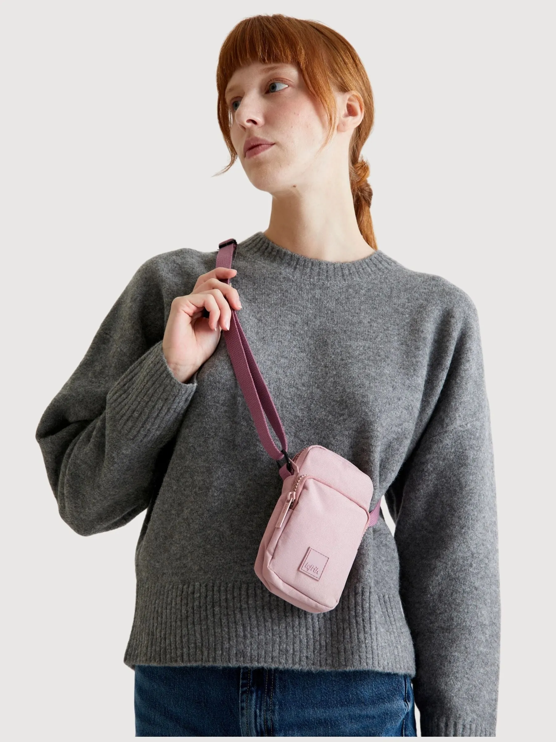 Amsterdam Stripes Mauve Shoulder Bag | Lefrik
