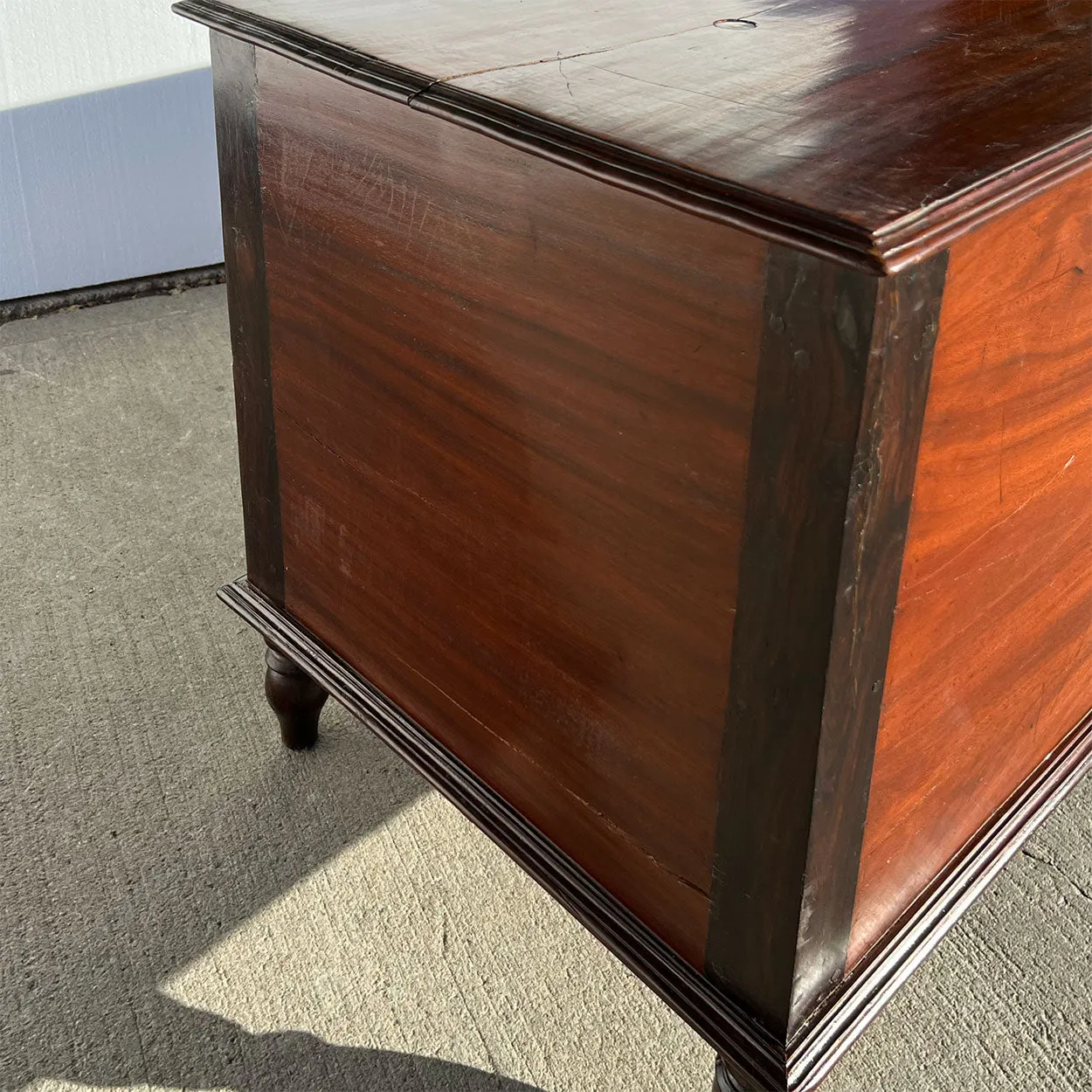 Anglo Indian Rosewood and Mahogany/Jackfruit Ebony Blanket Chest