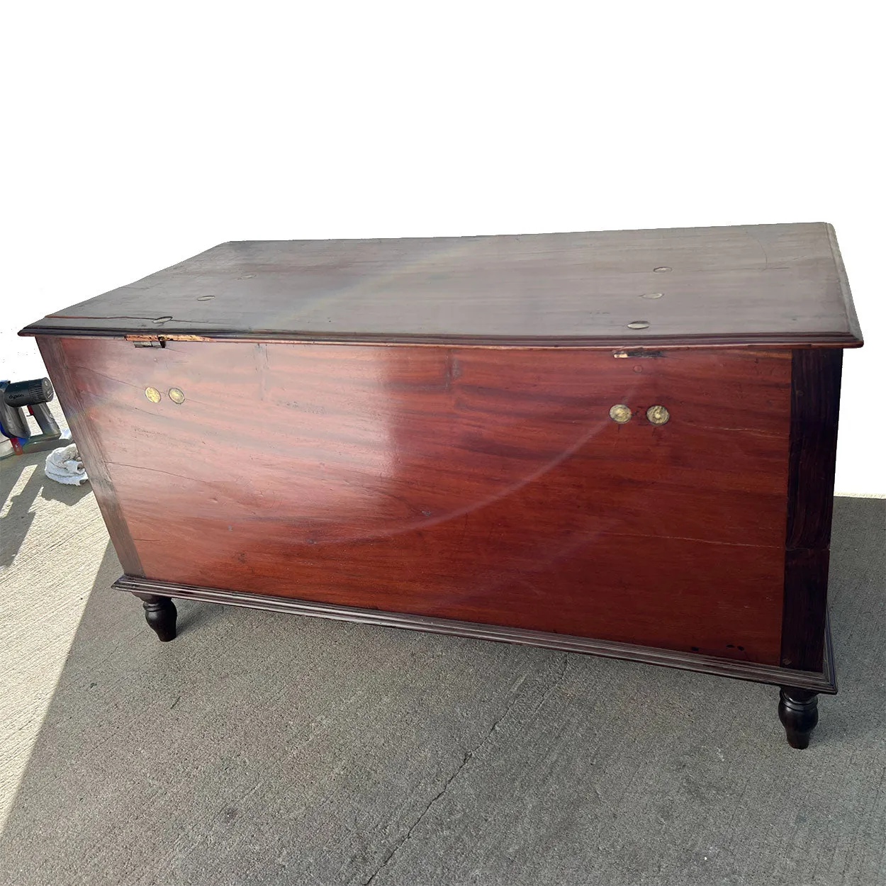 Anglo Indian Rosewood and Mahogany/Jackfruit Ebony Blanket Chest