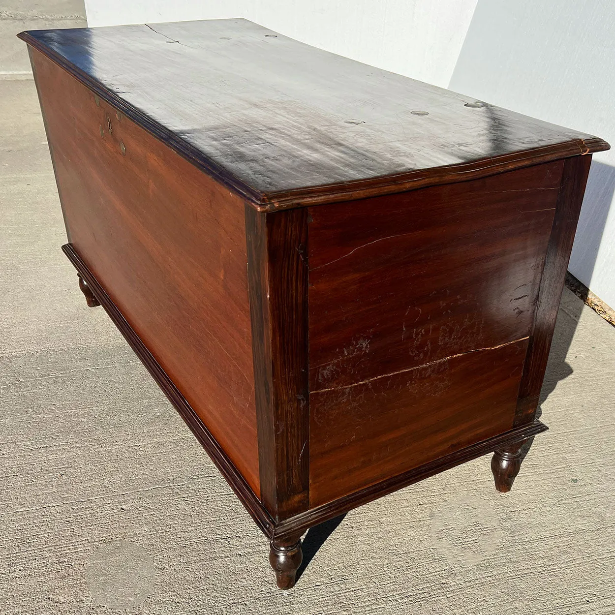 Anglo Indian Rosewood and Mahogany/Jackfruit Ebony Blanket Chest