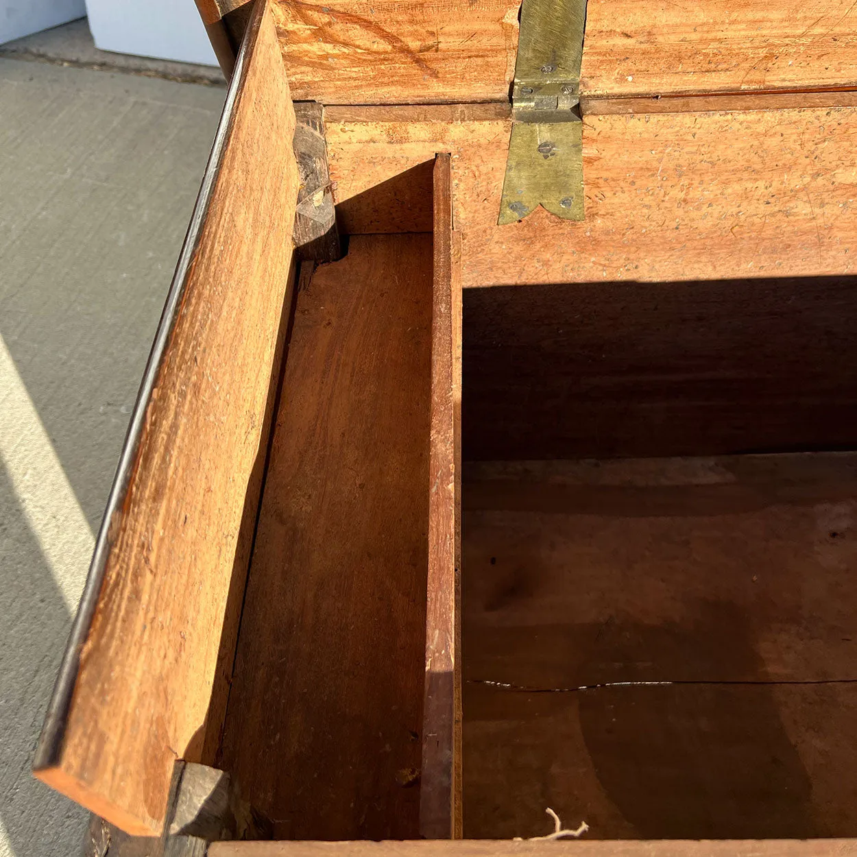 Anglo Indian Rosewood and Mahogany/Jackfruit Ebony Blanket Chest