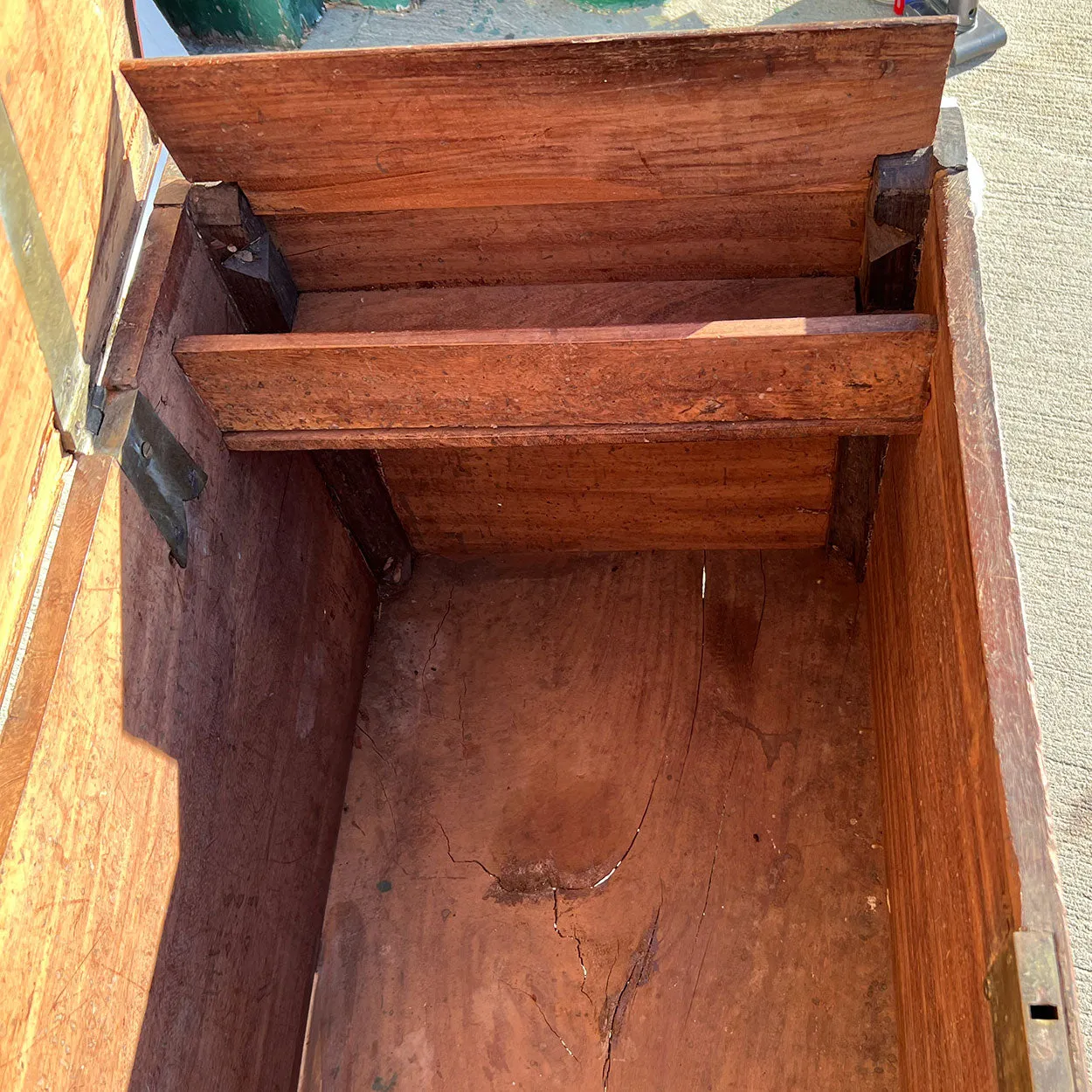 Anglo Indian Rosewood and Mahogany/Jackfruit Ebony Blanket Chest