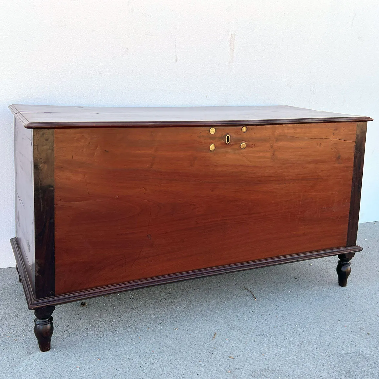 Anglo Indian Rosewood and Mahogany/Jackfruit Ebony Blanket Chest