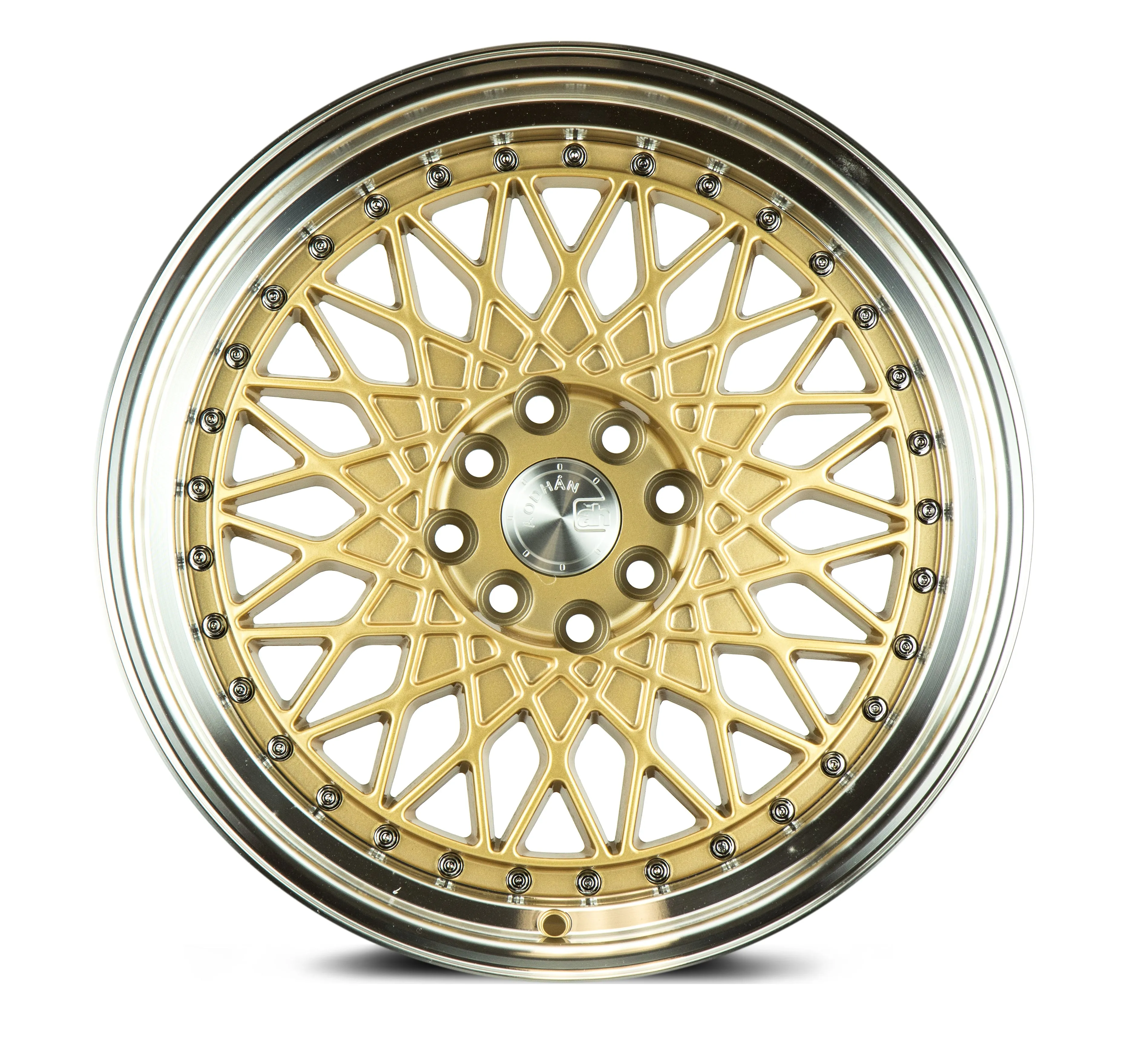 Aodhan AH05 17x9 4x100/114.3  25 Gold w/Machined Lip