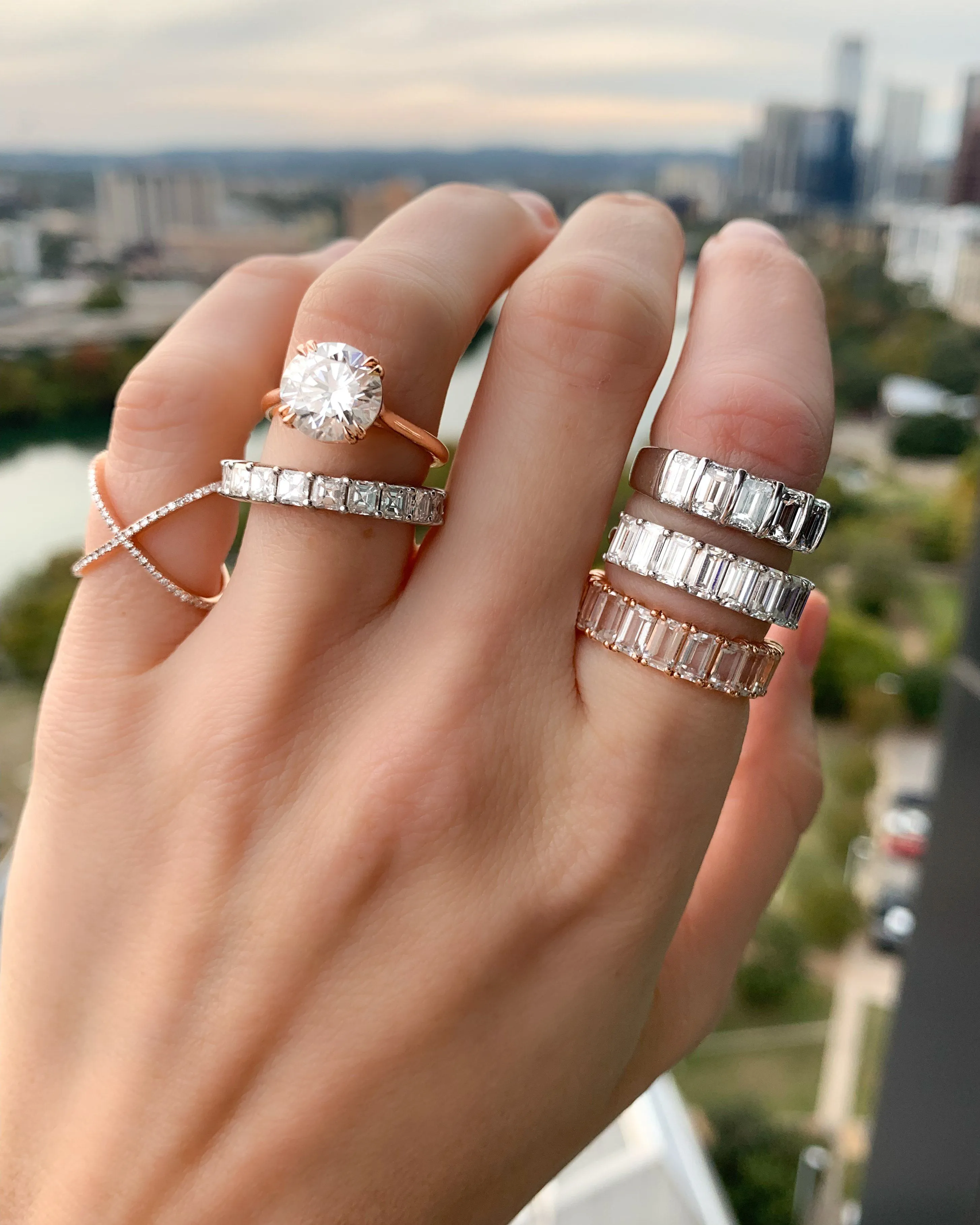 Asscher Cut Diamond Eternity Band