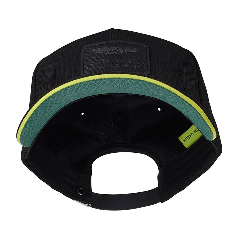 Aston Martin Racing F1 Team Official Merchandise Lifestyle Cap with cotton Drawstring Bag-Black