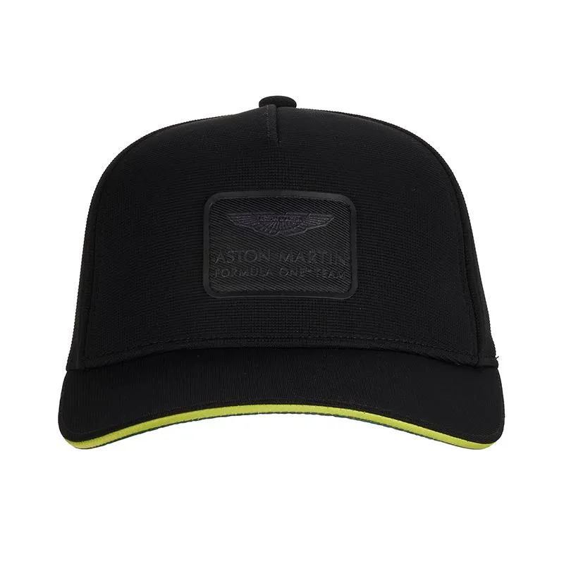 Aston Martin Racing F1 Team Official Merchandise Lifestyle Cap with cotton Drawstring Bag-Black