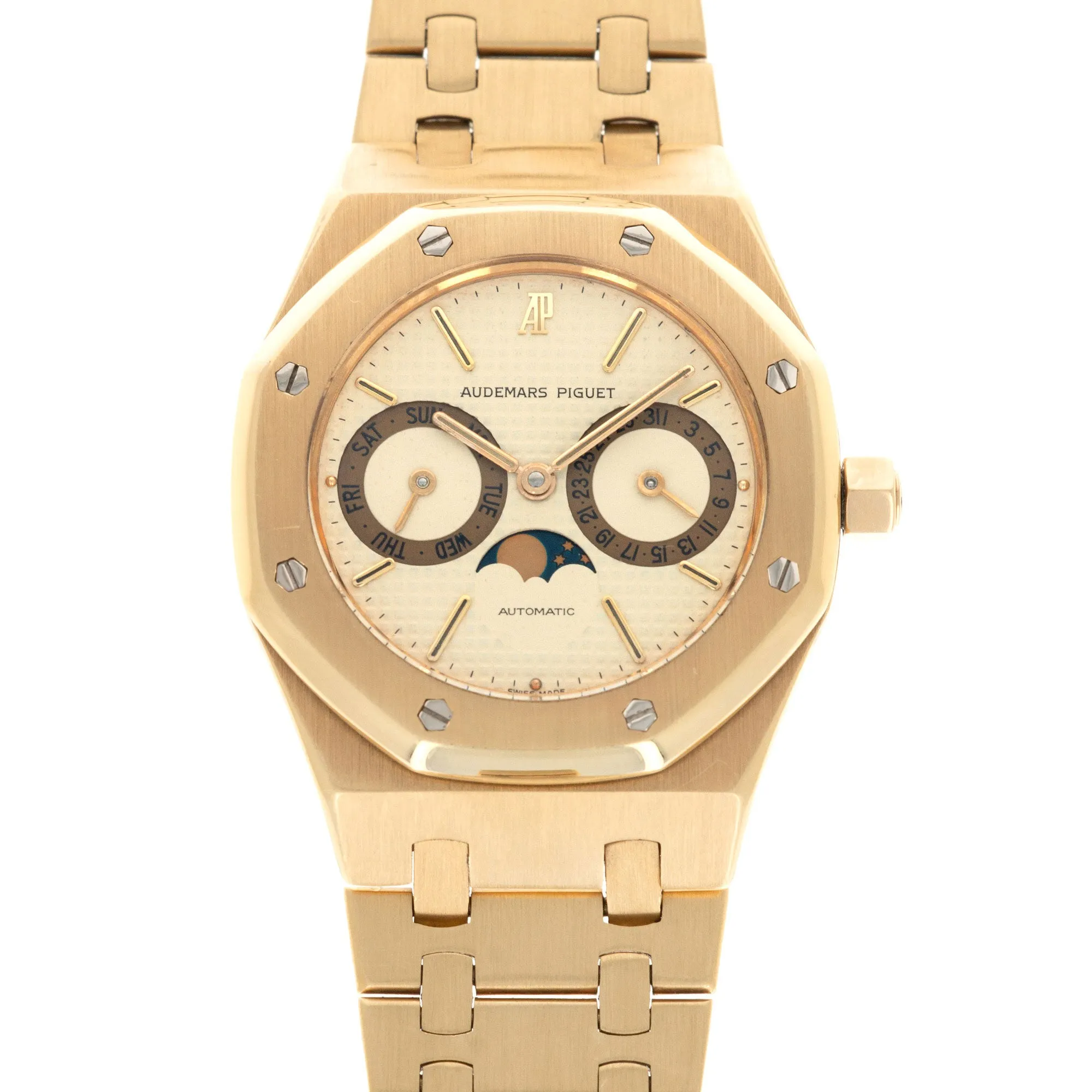 Audemars Piguet Yellow Gold, Day-Date, Moonphase Royal Oak Watch Ref 25594