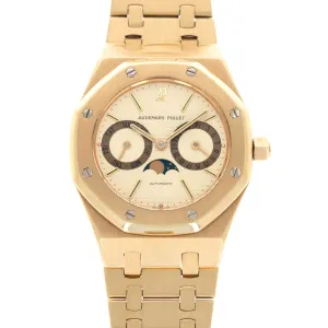 Audemars Piguet Yellow Gold, Day-Date, Moonphase Royal Oak Watch Ref 25594