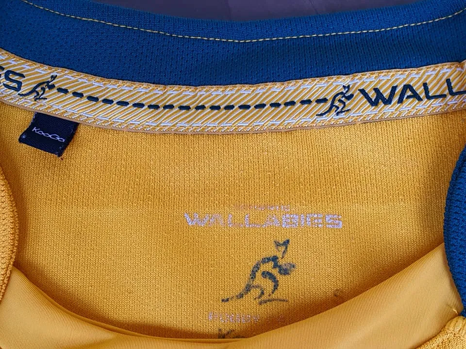 AUSTRALIA 2013-2014 RUGBY INTERNATIONAL HOME WALLABIES KooGa JERSEY UNION SHIRT MEDIUM