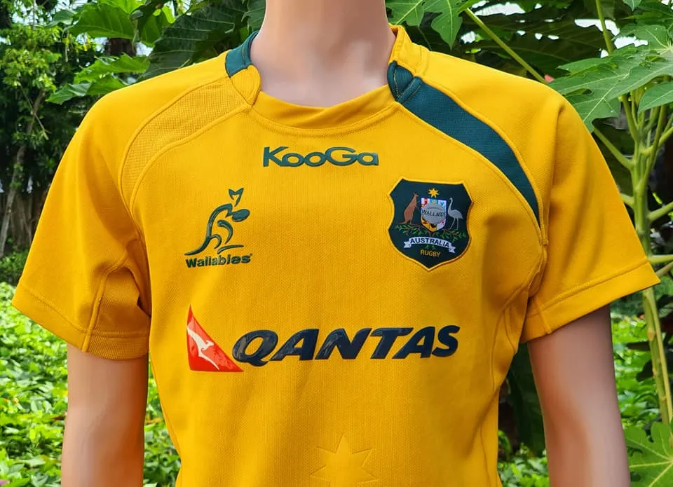 AUSTRALIA 2013-2014 RUGBY INTERNATIONAL HOME WALLABIES KooGa JERSEY UNION SHIRT MEDIUM