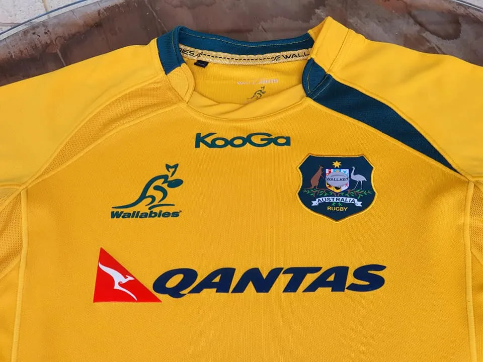 AUSTRALIA 2013-2014 RUGBY INTERNATIONAL HOME WALLABIES KooGa JERSEY UNION SHIRT MEDIUM