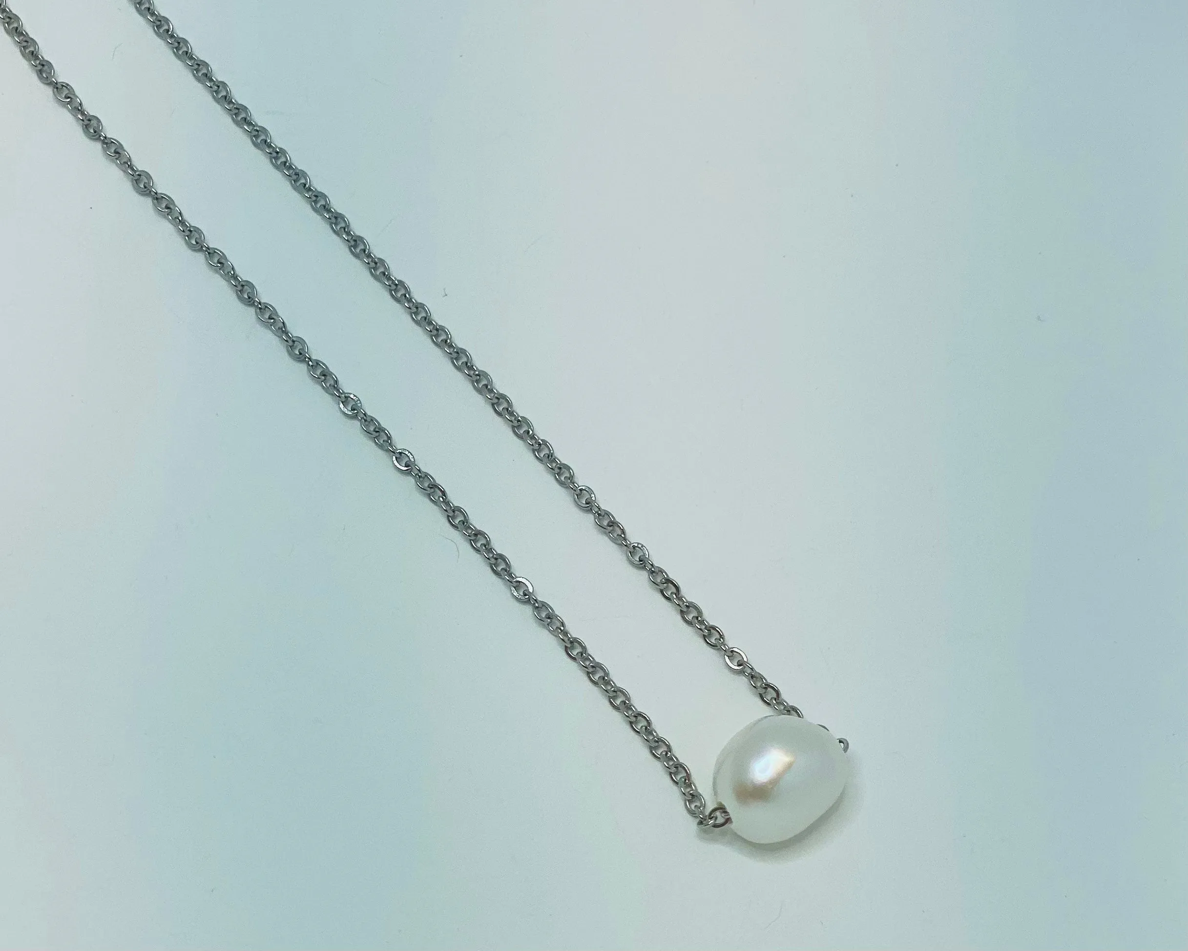 Baby shower hostess gift, baby boy shower hostess thank you gift, baby girl shower host gifts, dainty pearl necklace