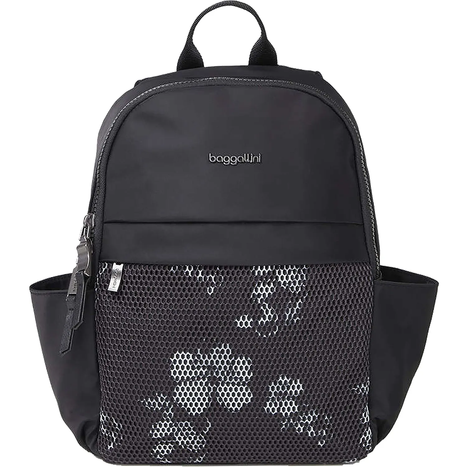 Baggallini Riverside Backpack Pewter Orchid Nylon