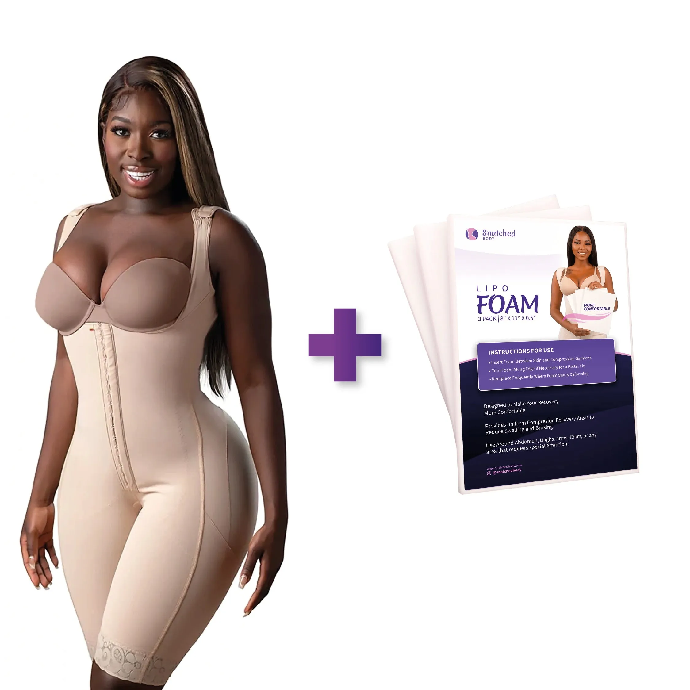 BBL & Lipo | Stage 1 Faja Colombiana Post-Op | No Bra   3-Pack Lipo Foam Boards