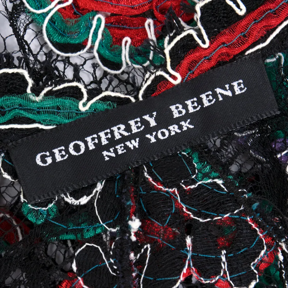 BEENE 80s Multi-Color Lace Evening Jacket
