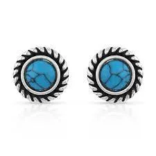 BGER5131 Earrings - Dueling Moons Turquoise