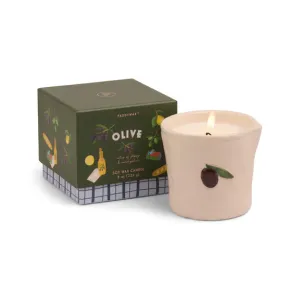 Bistro Ceramic Embossed Candle